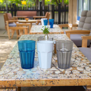 Robuste 20oz/568ml Polycarbonate Pinte Gobelets Blanc Highball Verres Épais et Réutilisable Écologique PC Matériel - Product Image 3