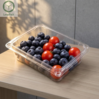 Boîte d'emballage en plastique transparent pour fruits, type clamshell, pour myrtilles