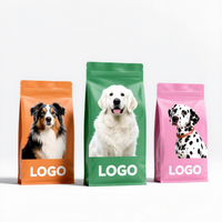 Sachet refermable personnalisé en plastique Mylar pour aliments pour animaux de compagnie, avec fermeture éclair, anti-odeur, anti-humidité, emballage en feuille debout