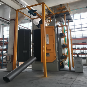 Machine de sablage à billes d'acier haute performance de type crochet spécial pour produits de quincaillerie de cadre de <span class=keywords><strong>moto</strong></span>, à double crochet - Product Image 1