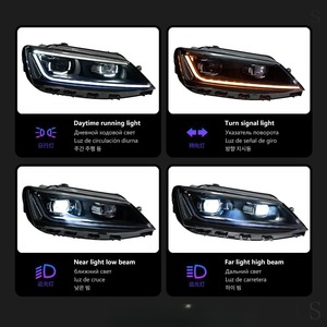 HETOP para Faros Delanteros Jetta 2012-2018, Lentes <span class=keywords><strong>LED</strong></span> de Actualización, Lámpara Delantera, Accesorios para Automóviles, Venta Caliente, Plug and Play, DRL para Volkswagen - Product Image 3
