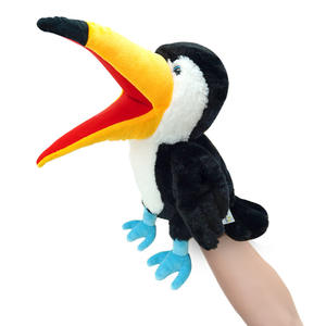 Nuevo pájaro animal marioneta <span class=keywords><strong>de</strong></span> mano gran pico pájaro loro juguete <span class=keywords><strong>de</strong></span> peluche para niños pájaro muñeca águila muñeca al por mayor - Product Image 1