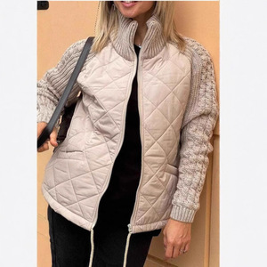 Cárdigan de Mujer para Otoño/Invierno, Nuevo Modelo con Cierre, Manga Larga, Cuello Alto, Abrigo de Algodón a la Moda - Product Image 5