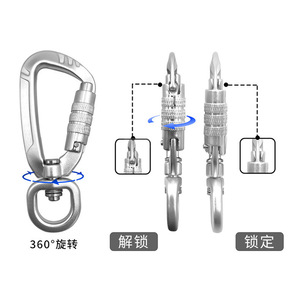 Aluminum Pet Buckle 1305TN Rotate 360 Degrees For <b>Dogs</b> Tactical Fitting Durable Solid Style - Product Image 3