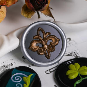 Têtes de sceau à la cire en laiton à motifs européens et américains, gravées pour la décoration, tampon standard - Product Image 5