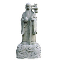 Bustes de bouddha, Sculptures du dieu de la fortune en pierre Antique, 14 cm