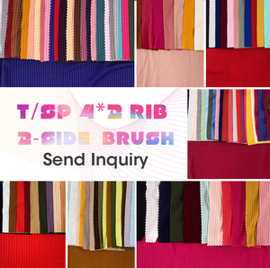 Tùy Chỉnh Dệt Kim RIB Vải 100% Polyester Spandex <span class=keywords><strong>Stretch</strong></span> Vải 4X2 8X5 5X3 Đối Với Phụ Nữ May Mặc 95% Poly 5% Span - Product Image 6