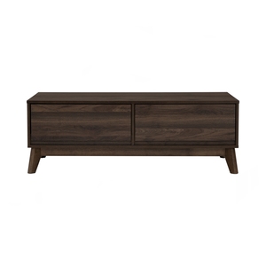 Elegant Cocoa Walnut Colour HIRADO Coffee <b>Table</b> Solid Wood <b>Legs</b> Rectangular Center <b>Table</b> for Modern Living Room and Office Decor - Product Image 3