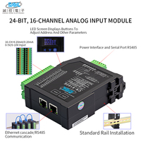 Módulo de Entrada Analógica de Alta Precisión de 24 Bits CK-8160E, 16 Canales, 4-20 mA, con Ethernet en Cascada, Modbus TCP/RTU, Módulo IO Remoto