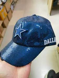 Gorra Deportiva de Béisbol y Fútbol Americano de 6 Paneles, Fabricada en Tela de Cáñamo y PVC con Bordado, para Exteriores, para los Equipos de la <span class=keywords><strong>NFL</strong></span> <span class=keywords><strong>Dallas</strong></span> y Longhorns - Product Image 2