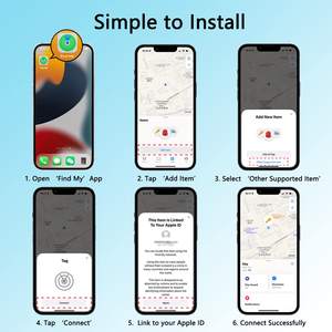Mini traceur <span class=keywords><strong>GPS</strong></span> pour animaux de compagnie, <span class=keywords><strong>pendentif</strong></span> compatible avec la fonction Localiser de l'IOS, intelligent 4G, anti-perte, étanche IPX7, en plastique, localisateur en temps réel, vente en gros - Product Image 6