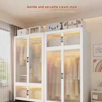 Armoire en acier noir pour chambre à coucher, mobilier de maison, design contemporain assemblé, double porte, tiroir coulissant, gain de place, dressing
