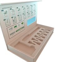 Boîte rigide en carton pour ensemble de stylos injecteurs, impression de logo personnalisée OEM, doublure en EVA, fermeture magnétique pour le rangement des cartouches d'aiguilles de stylo