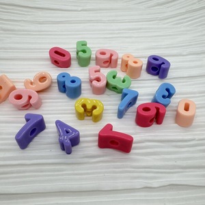 Пружина пастельные цветные акриловые большие дырочные буквы алфавит бисер для брелока Сделай своими руками - Product Image 4