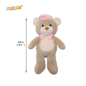 Fabricante Famipet, Venda por Atacado de Brinquedos de Pelúcia Personalizados com Design de Urso com Chapéu Fofo - Product Image 2