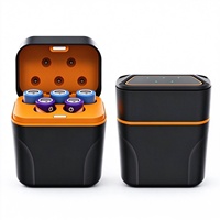 Boîte de rangement pour chargeur de batterie 18650 conforme à la réglementation européenne sur les batteries, étui de batterie externe amovible, arrêt automatique de la charge, chargeur 2 en 1
