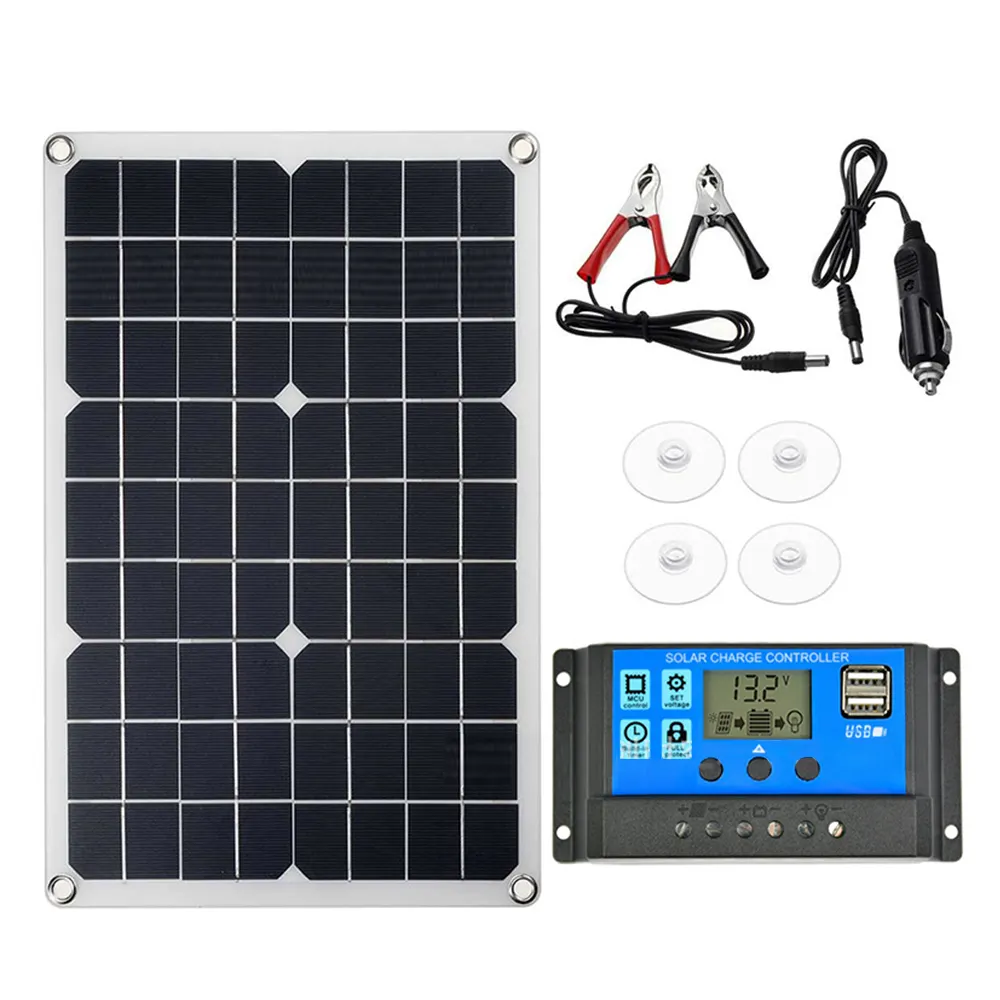 Portátil flexível 20W 40W18V Painel Solar Kit Sun Power Solar bateria com controlador de carregamento solar ao ar livre OEM fábrica