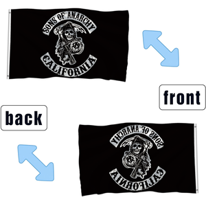 Bandera Pirata de Poliéster de Doble Cara de 3x5 pies con la Frase 'Los golpes continuarán hasta que mejore el moral', Bandera Divertida con Cita Pirata - Product Image 4