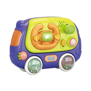 Juguetes educativos bebé iluminación autobús musical Aprendizaje Temprano <span class=keywords><strong>3</strong></span> en 1 volante eléctrico rompecabezas tablero <span class=keywords><strong>sonajeros</strong></span> juguete <span class=keywords><strong>para</strong></span> niños - Product Image 2
