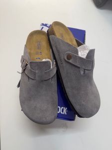 Chaussures Boken en cuir véritable avec semelle en liège, demi-mules pour hommes et femmes, décontractées et tendance, pour le dropshipping - Product Image 4