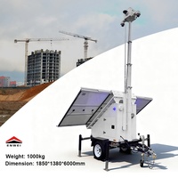 Solar-Anhänger 6m Manueller Teleskopmast 3x400W Solarmodule 4x200Ah Batterien PTZ-Box Cloud/NVR-Speicher Netzunabhängige Mobile Sicherheitslösung