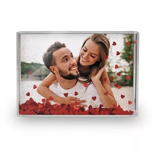 Giáng sinh món quà Trắng lỏng Acrylic Khung 4x6 inch long lanh đầy khung ảnh - Product Image 1