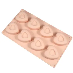 Silicon bake mold 8 cavity custom 3d handmade mousse chocolate egg tart baking tray silicone mold