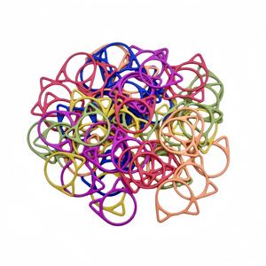 <span class=keywords><strong>Anneaux</strong></span> de marqueur de point en forme de chat pour fil à tisser, accessoires de <span class=keywords><strong>tricot</strong></span> de marqueur de couture à tricoter au crochet - Product Image 1