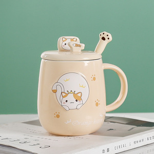 Taza <span class=keywords><strong>de</strong></span> Cerámica con <span class=keywords><strong>Diseño</strong></span> <span class=keywords><strong>de</strong></span> Gato, Creativa, Moderna, para Oficina, Fiestas, Apta para Microondas y Lavavajillas, Taza <span class=keywords><strong>de</strong></span> Café para el Hogar - Product Image 6