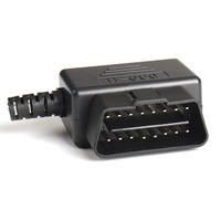 Conector OBD2 Macho de 16 Pines en Ángulo Recto para Cable de Diagnóstico de Vehículos, Programación de ECU