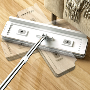 Bán Buôn Ướt Và Khô Micro Sợi 40Cm Sàn Phẳng Lau Và Thu Hẹp Xô Đặt Nhà Làm Sạch Chổi Lau Với Máy Ép - Product Image 5