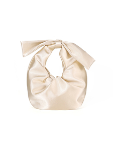 Bell Original Solid Color Square Satin Bow Chains <b>Clutch</b> Evening Bag Pleats Golden Elegant Fashion Birthday <b>Wedding</b> Banquet - Product Image 3