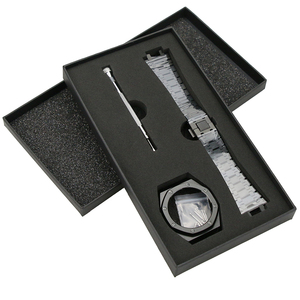 Montre de remplacement <span class=keywords><strong>Gshock</strong></span> GA2100 de haute qualité, boîtier en acier inoxydable noir avec bracelet 316L, nouvelle modification de couleur - Product Image 4