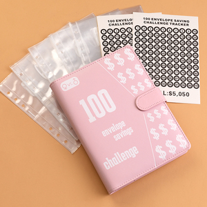 Carnet de notes avec couverture en cuir pour 100 jours, planificateur personnel d'épargne pour le suivi quotidien du budget et des objectifs d'épargne - Product Image 5