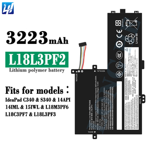 Nouvelle batterie authentique L18L3PF3 L18L3PF2 pour <span class=keywords><strong>Lenovo</strong></span> <span class=keywords><strong>IdeaPad</strong></span> C340 <span class=keywords><strong>S340</strong></span> 14API14IML 15IWL LI8M3PF6 L18C3PF7 L18L3PF3 - Product Image 2