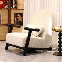 Fauteuil de salon moderne rembourré, fauteuil d'appoint en polaire douce, siège de détente pour salon, chambre, salle à manger, hôtel, mobilier de maison