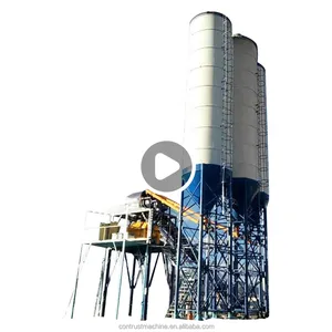 Modern Central Mix Concrete Batch Plant 3 in one Concrete Batching Plant With Cement Silo Protect Environment For Sale