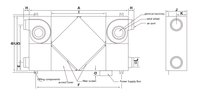 Échangeurs de chaleur tubulaires FULUDE économiques 100mm/150mm/250mm portables, à économie d'énergie, haute efficacité, 3 vitesses, métalliques, AC 220V/380V