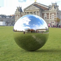 Décoration intérieure et extérieure Sphères en acier inoxydable 304 poli miroir Boules creuses Boules de jardin