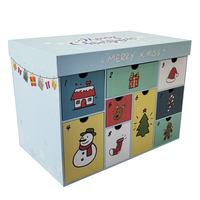 Emballage cadeau de Noël fantaisie au design créatif, laminage mat, gaufrage, fermeture magnétique, doublure en éponge, recyclable, rigide