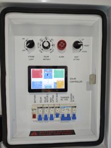 सुरक्षा गार्ड और वायरलेस निगरानी के लिए मोशन सेंसर के साथ सौर सीटीवी टॉवर मोबाइल सुरक्षा ट्रेलर - Product Image 3