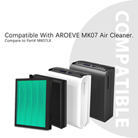 Filter Pengganti MK07 4-in-1 H10 True HEPA & Filter Karbon Aktif untuk Mobil & RV Kompatibel dengan Pembersih Udara MK07