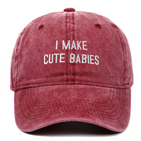 Divertida Gorra de Béisbol con la Frase "I MAKE CUTE BABIES", Gorra de Béisbol Ajustable de Algodón Lavado Estilo Vintage, Regalo de Anuncio de Embarazo para Nuevos Padres