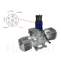 Moteur à essence pour modèle RC DLE130, 130 cm³, métal, 13 CV/8500 tr/min, bicylindre, 2 temps, refroidissement par air, démarrage manuel, moteurs d'avion