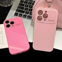 Coque de téléphone en verre trempé brillant pour iPhone 17 16 15 14 13 12 11 Pro Max, protection antichoc avec grande fenêtre pour objectif