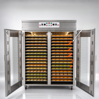 Elektrische 30-bakjes vlees- en voedseldroger, commerciële machine voor het drogen van fruit, groenten en chili met glazen deur