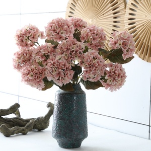 Fleur artificielle d'<span class=keywords><strong>hortensia</strong></span> couleur quatre saisons, impression 3D, 5 têtes, pour décoration intérieure américaine et scènes de mariage - Product Image 1
