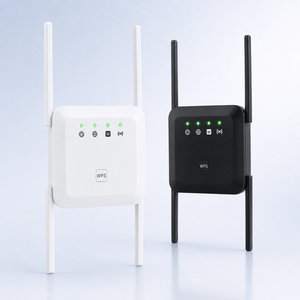 AC1200ตัวขยายสัญญาณ WiFi แบบ Dual Band 5GHz 2.4GHz บูสเตอร์สัญญาณไร้สายพร้อม4เสาอากาศ <span class=keywords><strong>WPS</strong></span> โหมดพอร์ต LAN - Product Image 1