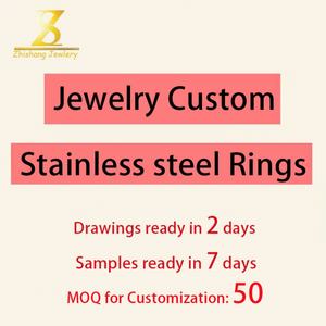 Jewelry Manufacturer Custom 18k Gold Engagement Wedding Stainless Steel Ring Design with logo Ring <b>for</b> <b>Men</b> Women - Product Image 1