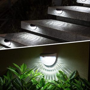 LY Solar Powered 6 LED Semi Circular Wall <b>Light</b> Outdoor Step Fence Lighting - Product Image 1